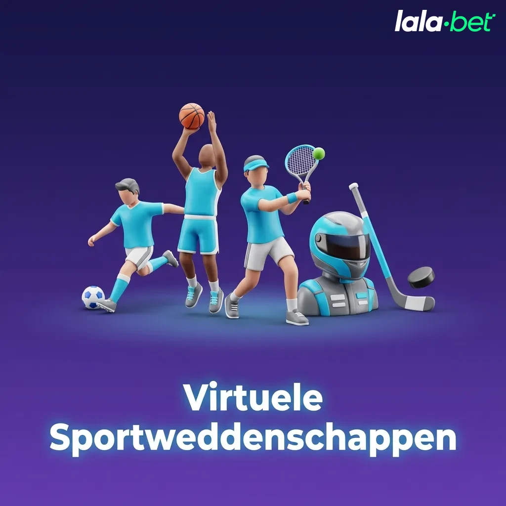 Schermopname van virtuele sportweddenschappen met gesimuleerde voetbal-, paarden- en hondenraces op digitaal platform.